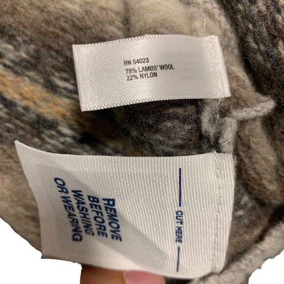 Gap Womens Fair Isle Lambswool Blend Long Sleeve Sweater Cardigan L Boho Pockets - Picture 5 of 7